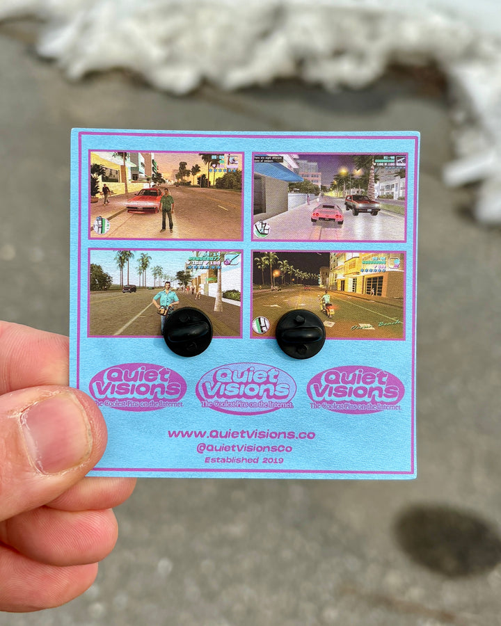 GTA Vice City Enamel Pin - Backing Card Back