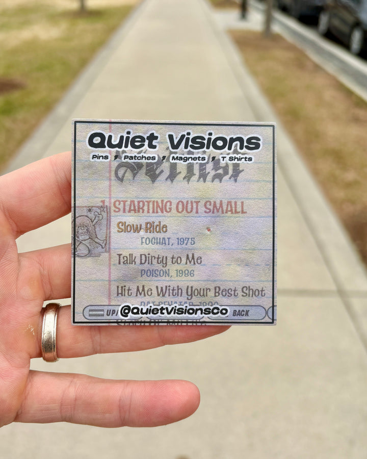 Guitar Hero Enamel Pin - Backing Card Back