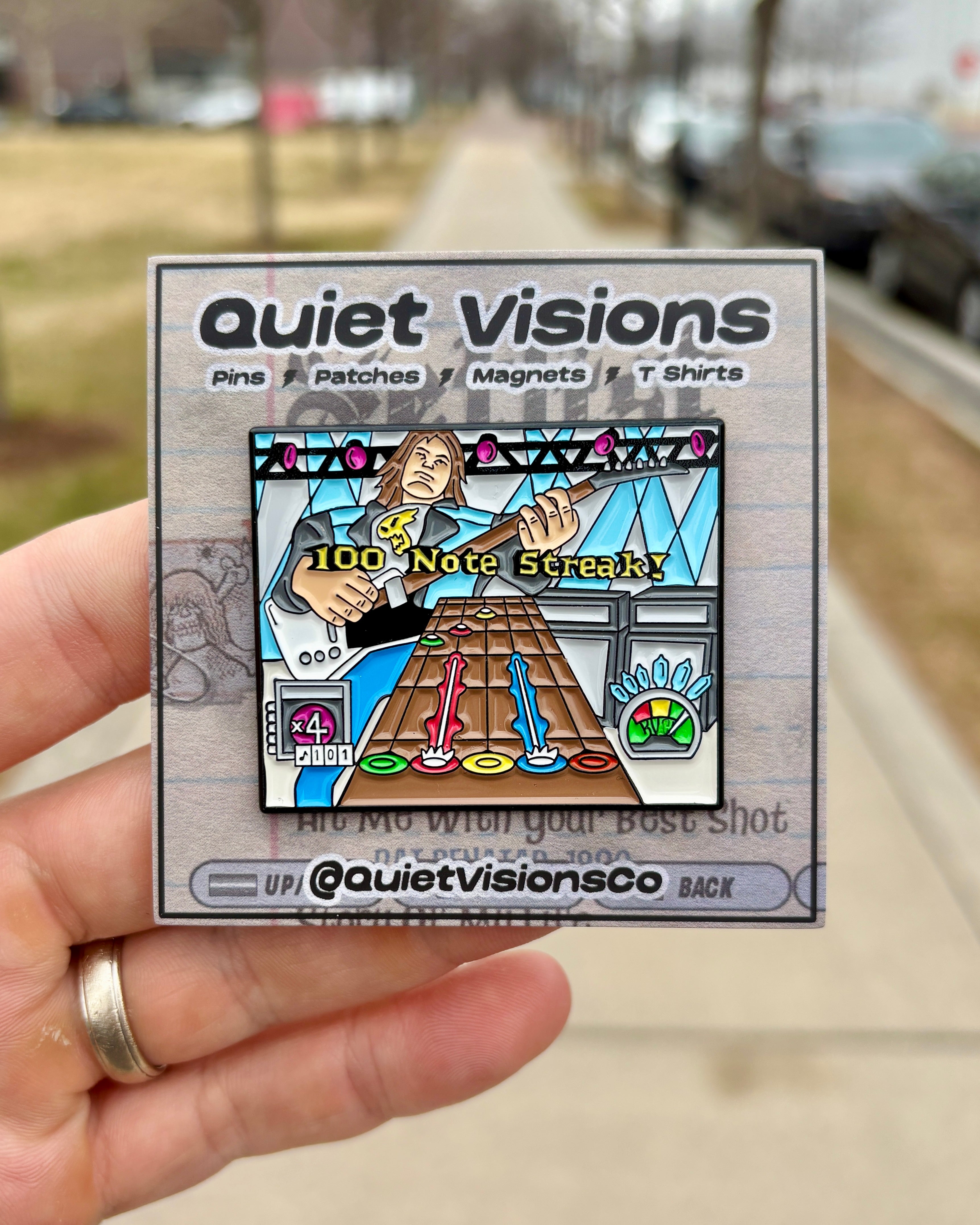 Guitar Hero Enamel Pin - On Backing Card
