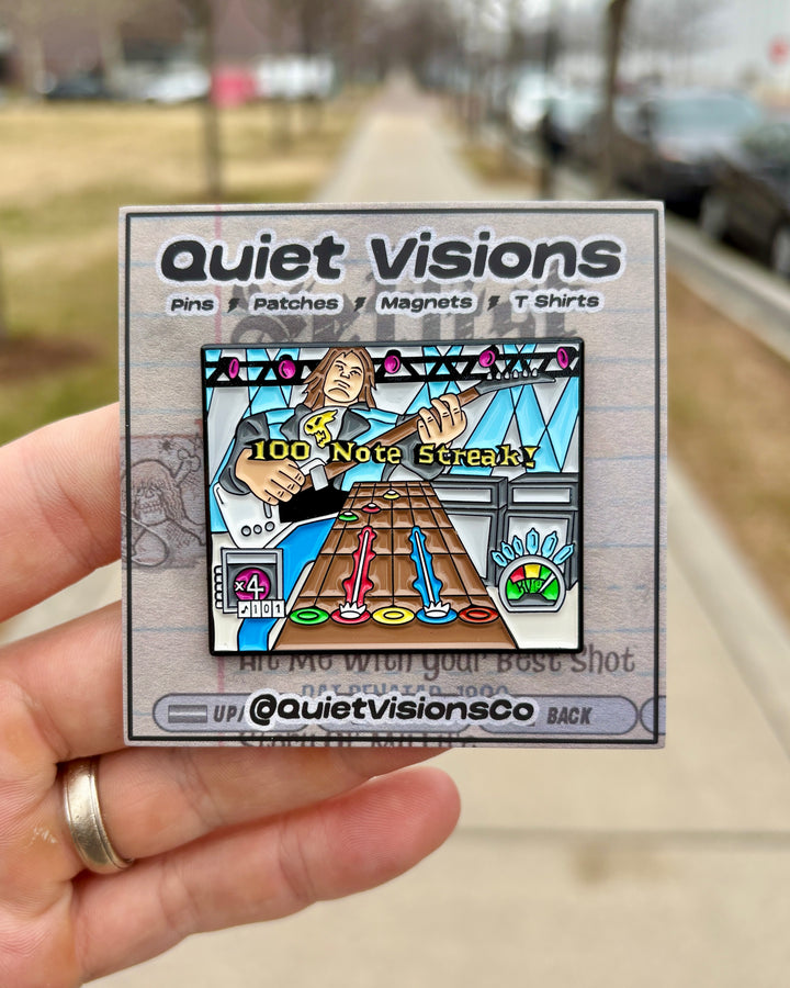Guitar Hero Enamel Pin - On Backing Card