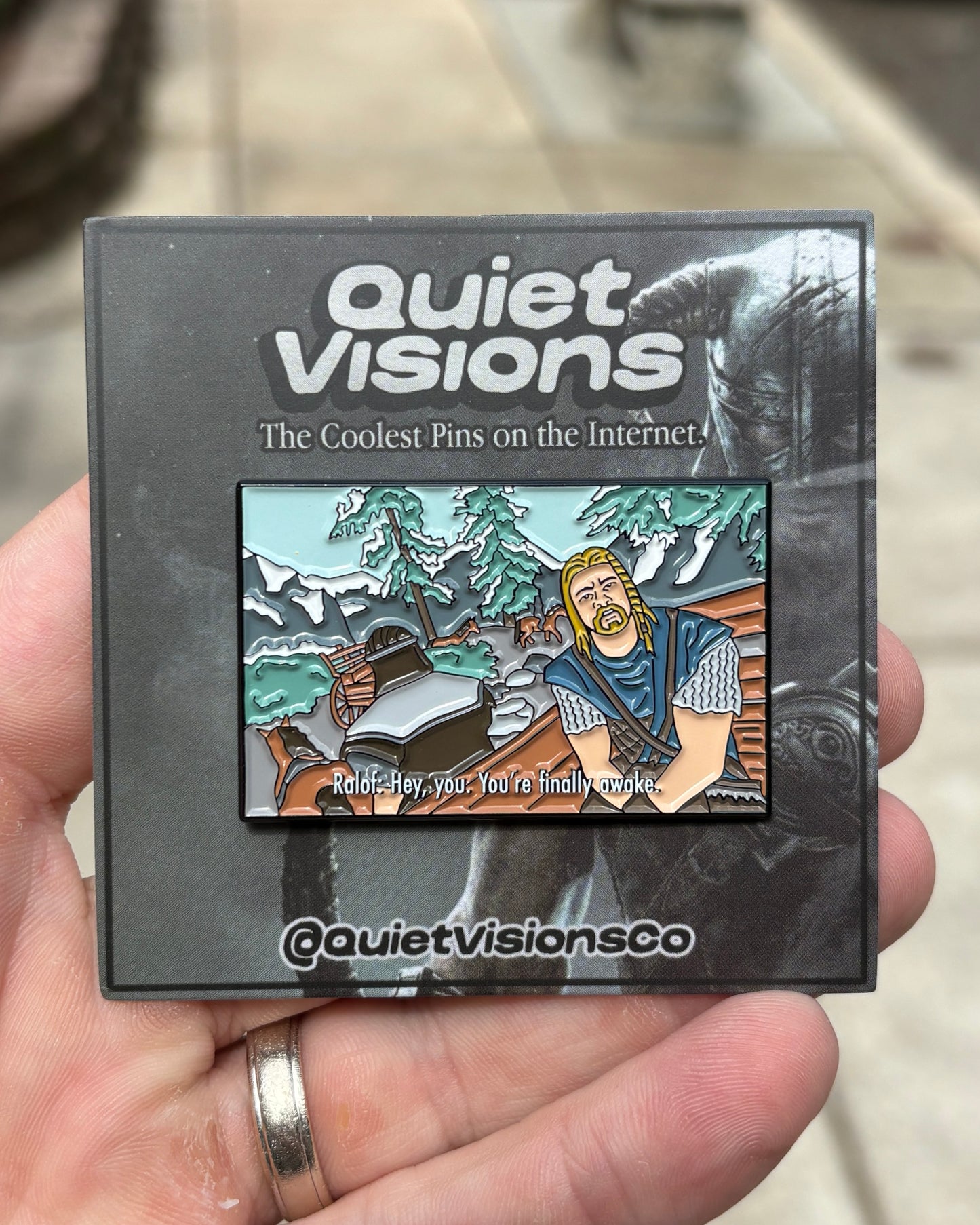 Skyrim Enamel Pin - On Card