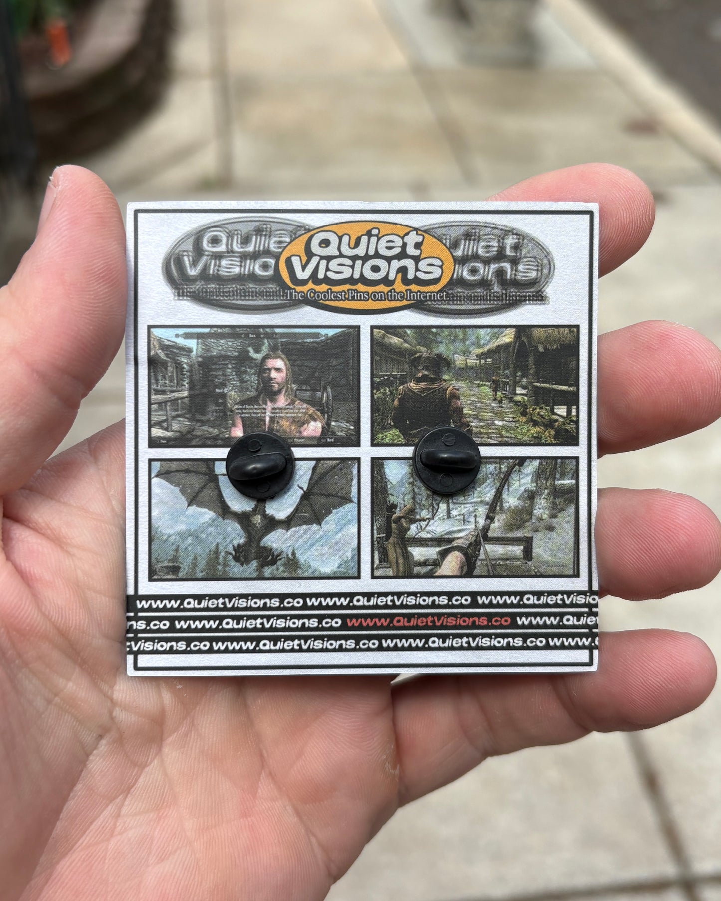 Skyrim Enamel Pin - Back