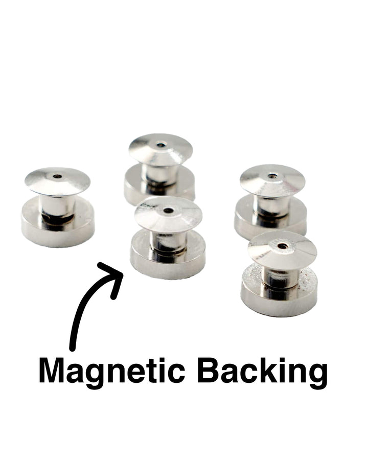 Magnetic pin backing replacement for enamel pins - diagram
