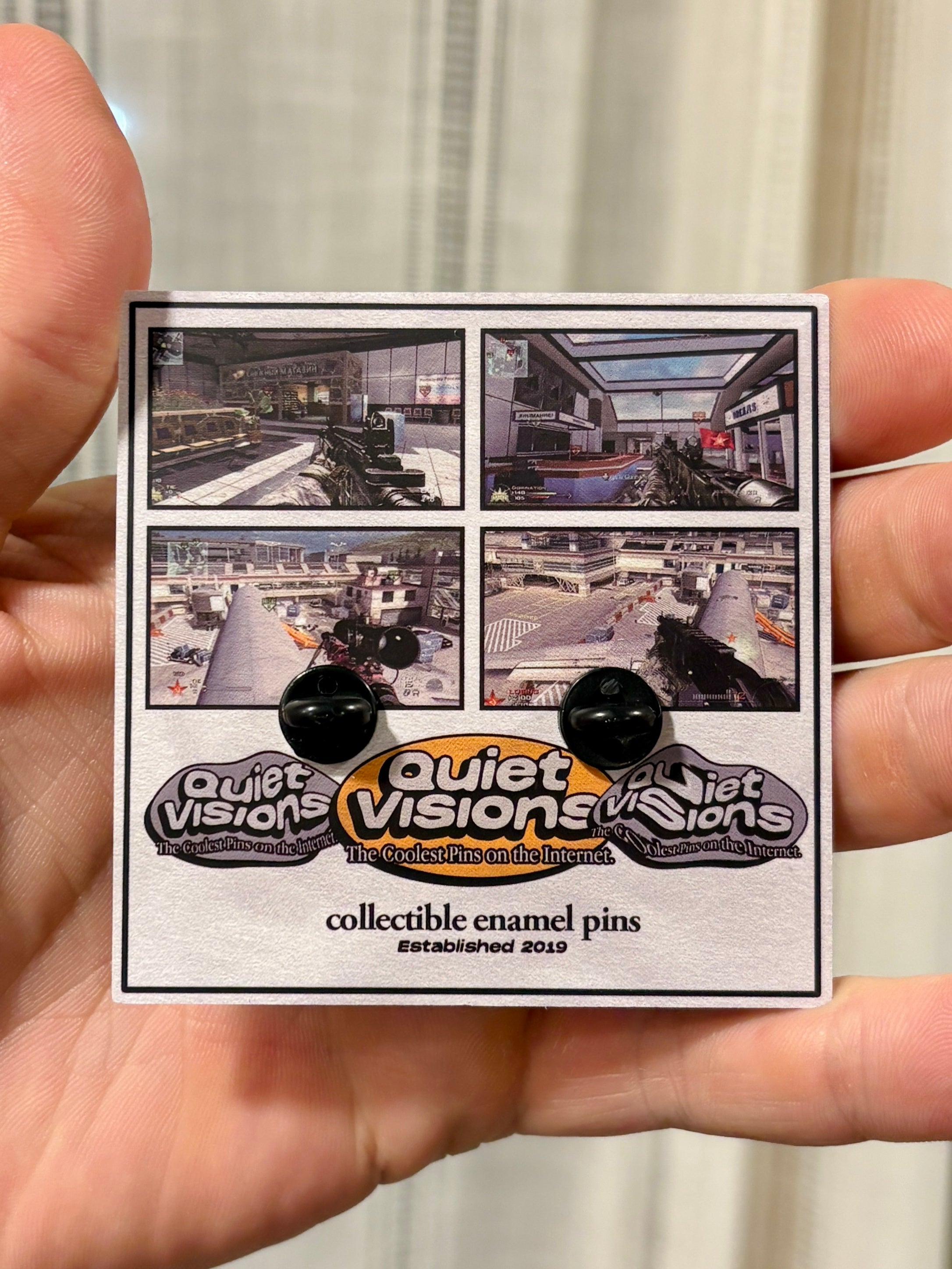 Modern Warfare 2 Terminal Enamel Pin - Back