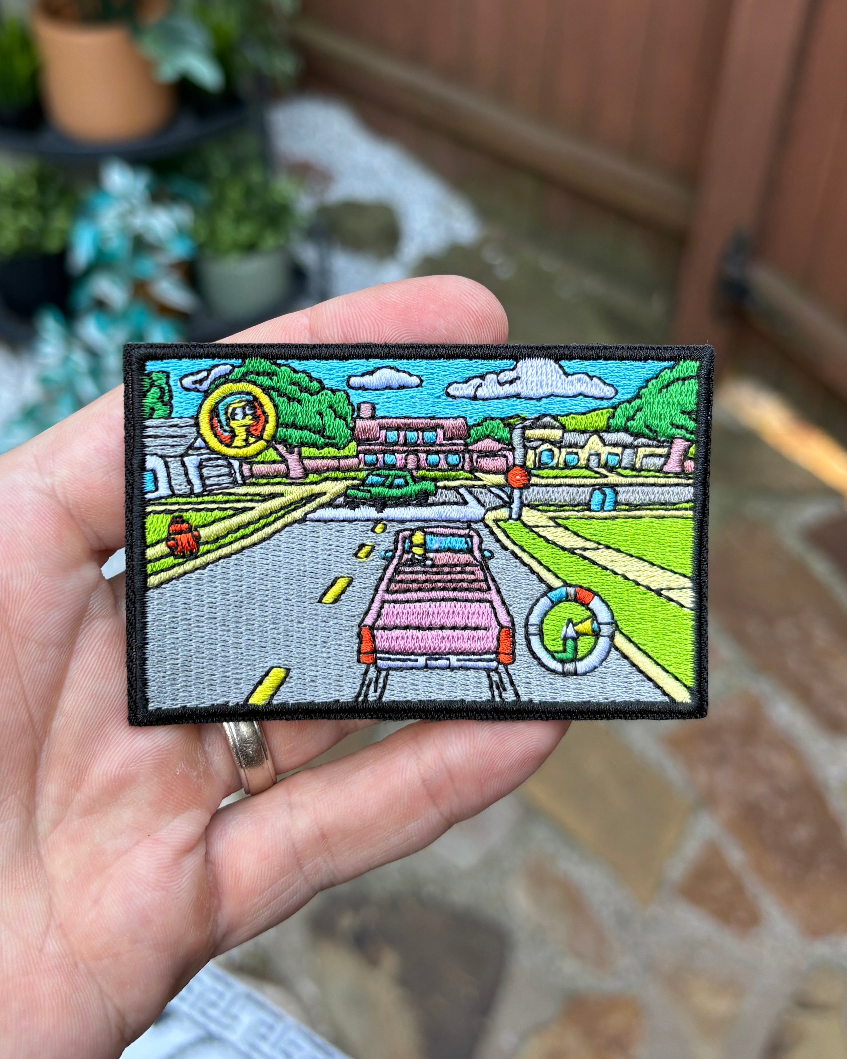 Simpsons Hit and Run Embroidered Patch - Full View