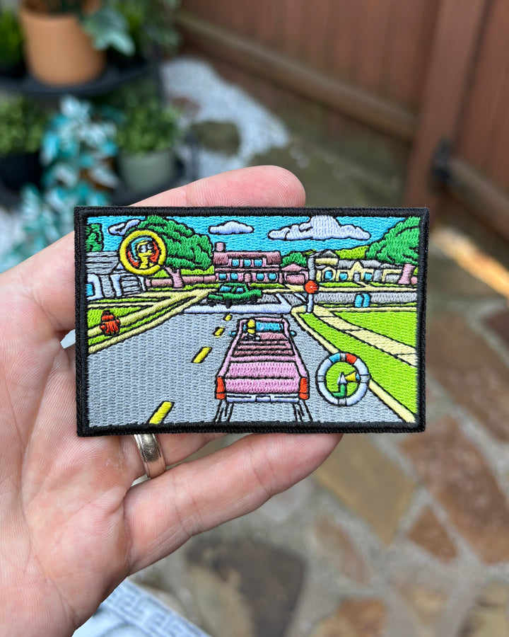 Simpsons Hit and Run Embroidered Patch - Full View