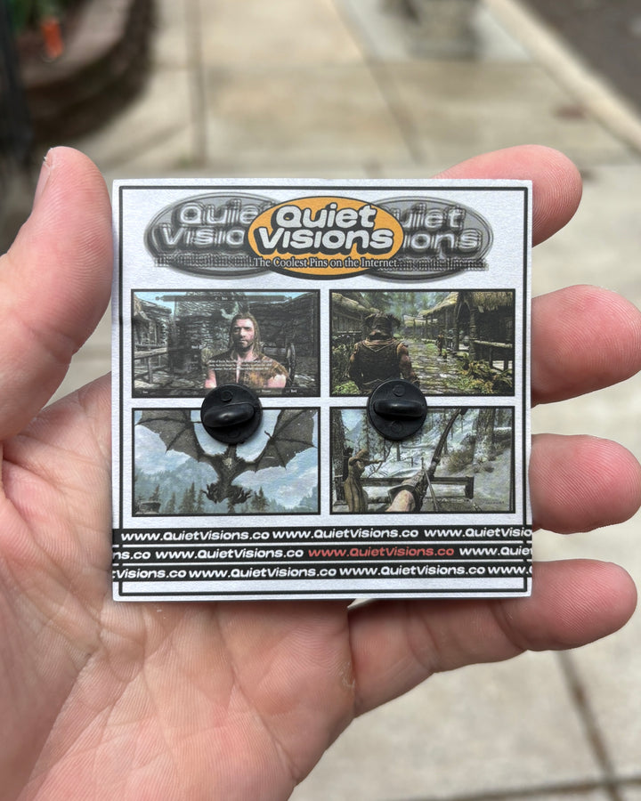 Skyrim Enamel Pin - Back