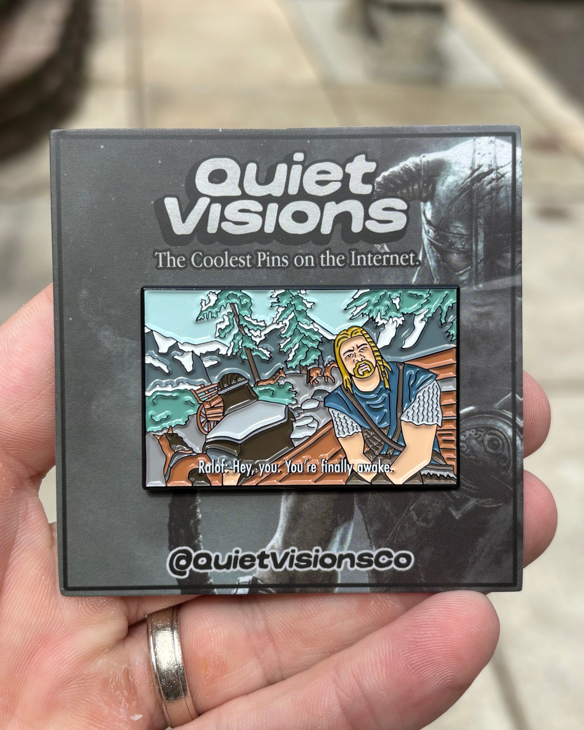 Skyrim Enamel Pin - On Card