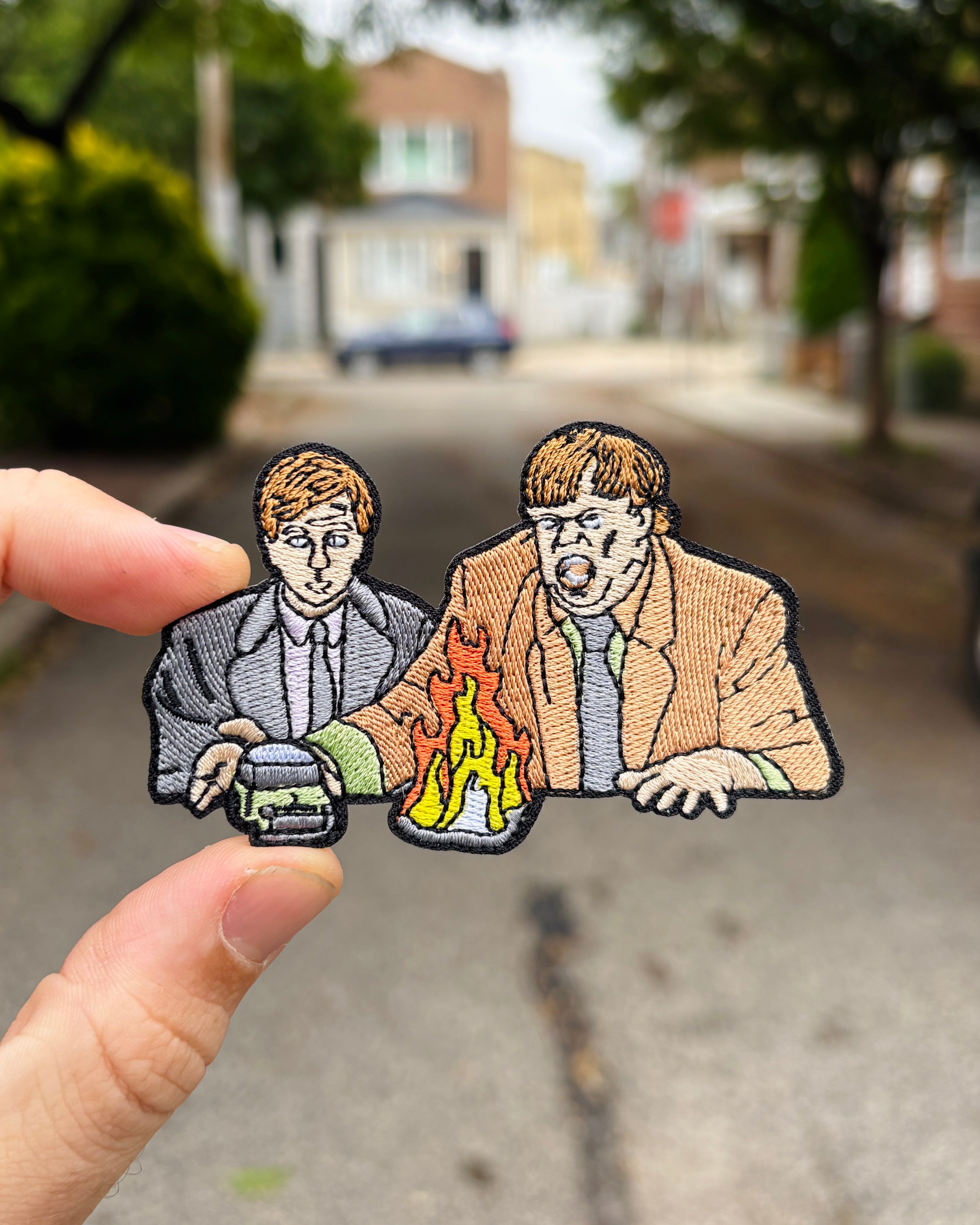 Tommy Boy Movie Embroidered Patch - Held in Hand