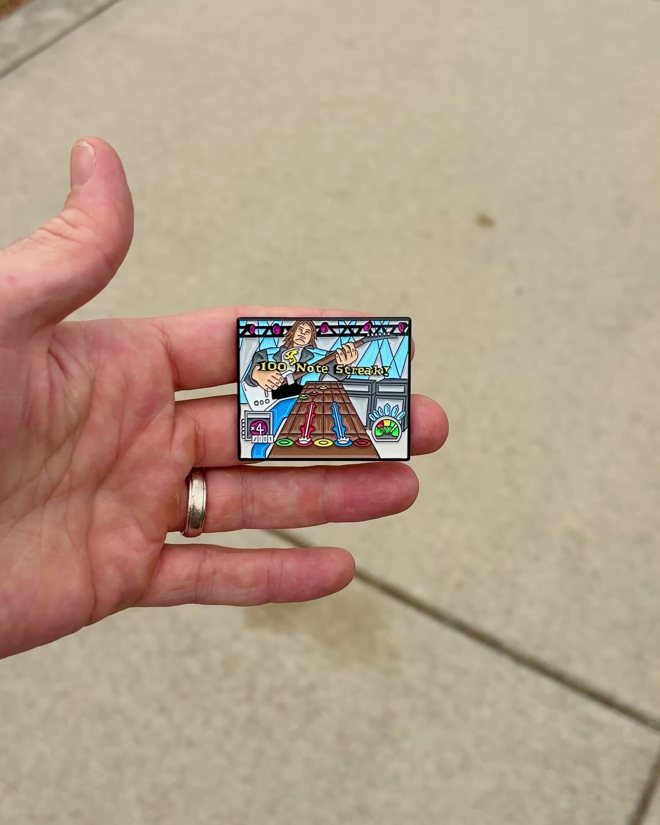 Guitar Hero Enamel Pin - Video