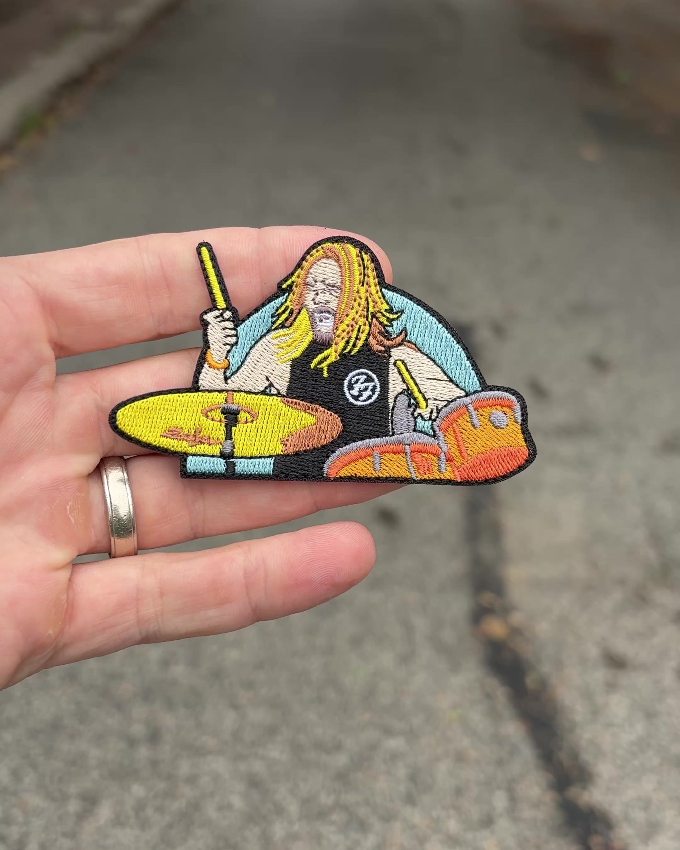Taylor Hawkins Foo Fighters Drummer Embroidered Patch - Video