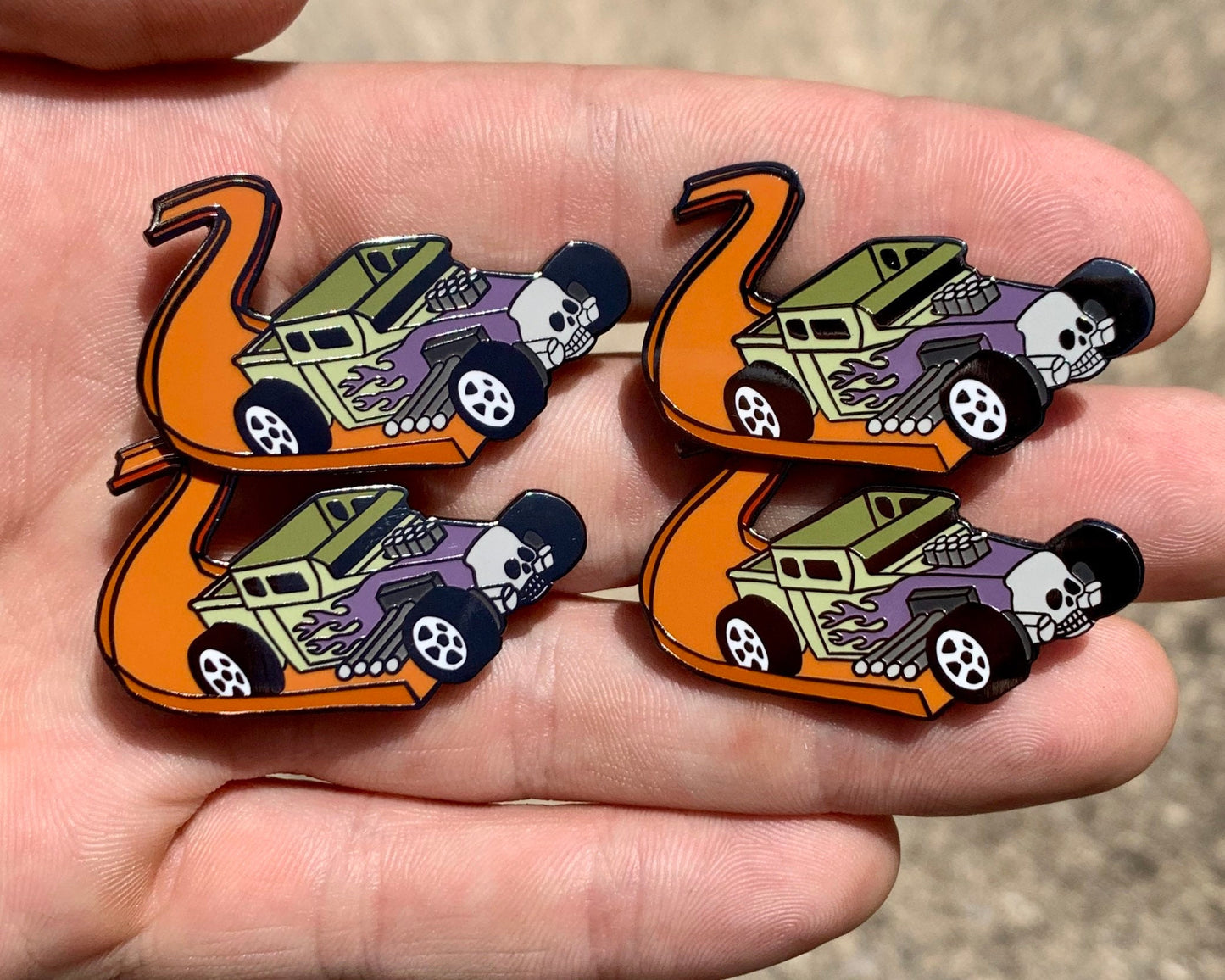 Bone Shaker Car Pin
