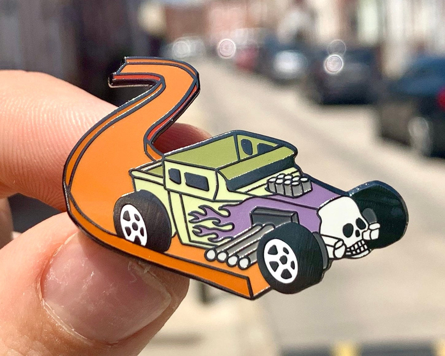 Bone Shaker Car Pin