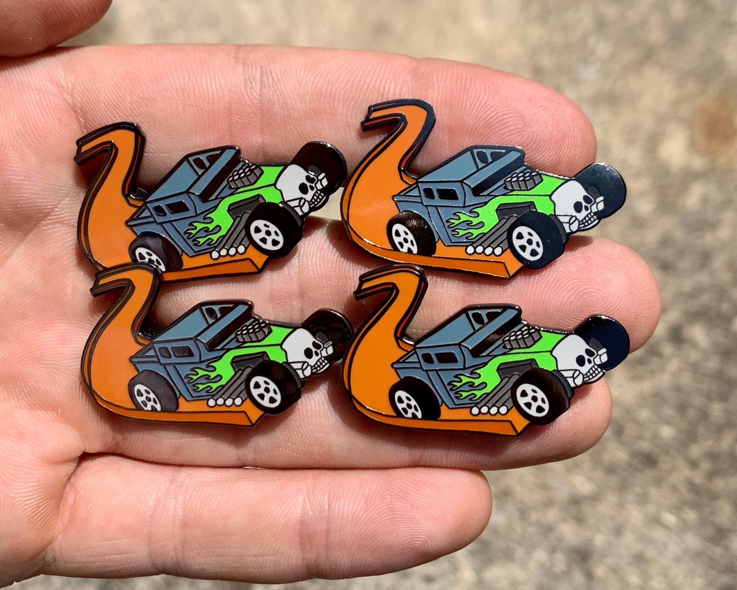 Bone Shaker Car Pin