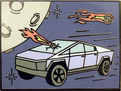 Cybertruck enamel pin