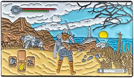 Dark Souls II Majula enamel pin