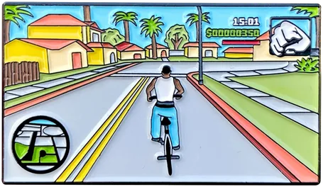 GTA San Andreas Grove Street enamel pin