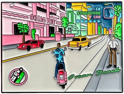 GTA Vice City enamel pin