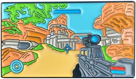 Halo Battle Rifle enamel pin