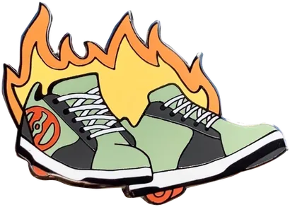 Heelys enamel pin