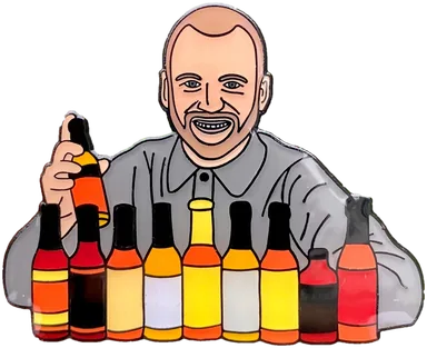 Hot Ones Sean Evans enamel pin