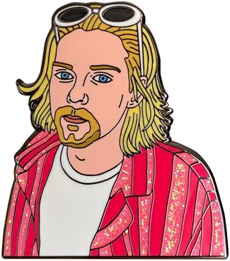 Kurt Cobain enamel pin