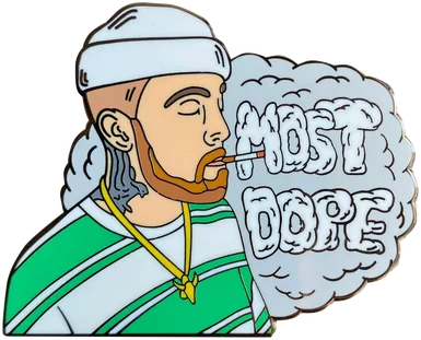 Mac Miller Most Dope · Gray enamel pin