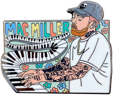 Mac Miller Piano enamel pin