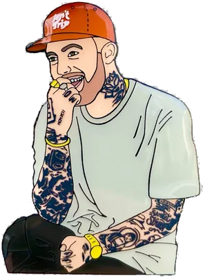 Mac Miller Tiny Desk enamel pin