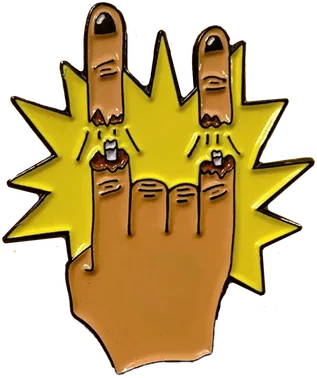 Rock Hand enamel pin