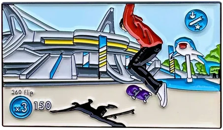 Skate 3 enamel pin
