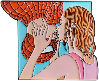 Spider-Man Spidey Kiss enamel pin