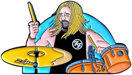 Taylor Hawkins Foo Fighters enamel pin