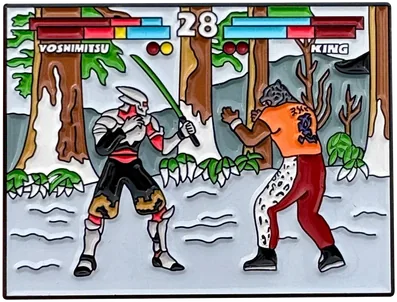 Tekken Tag Tournament Yoshimitsu vs. King enamel pin