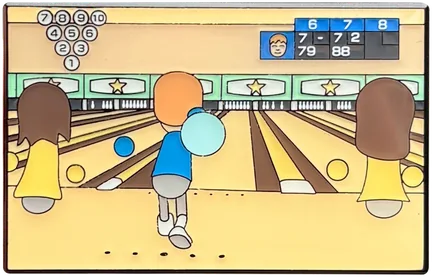 Wii Sports Bowling enamel pin